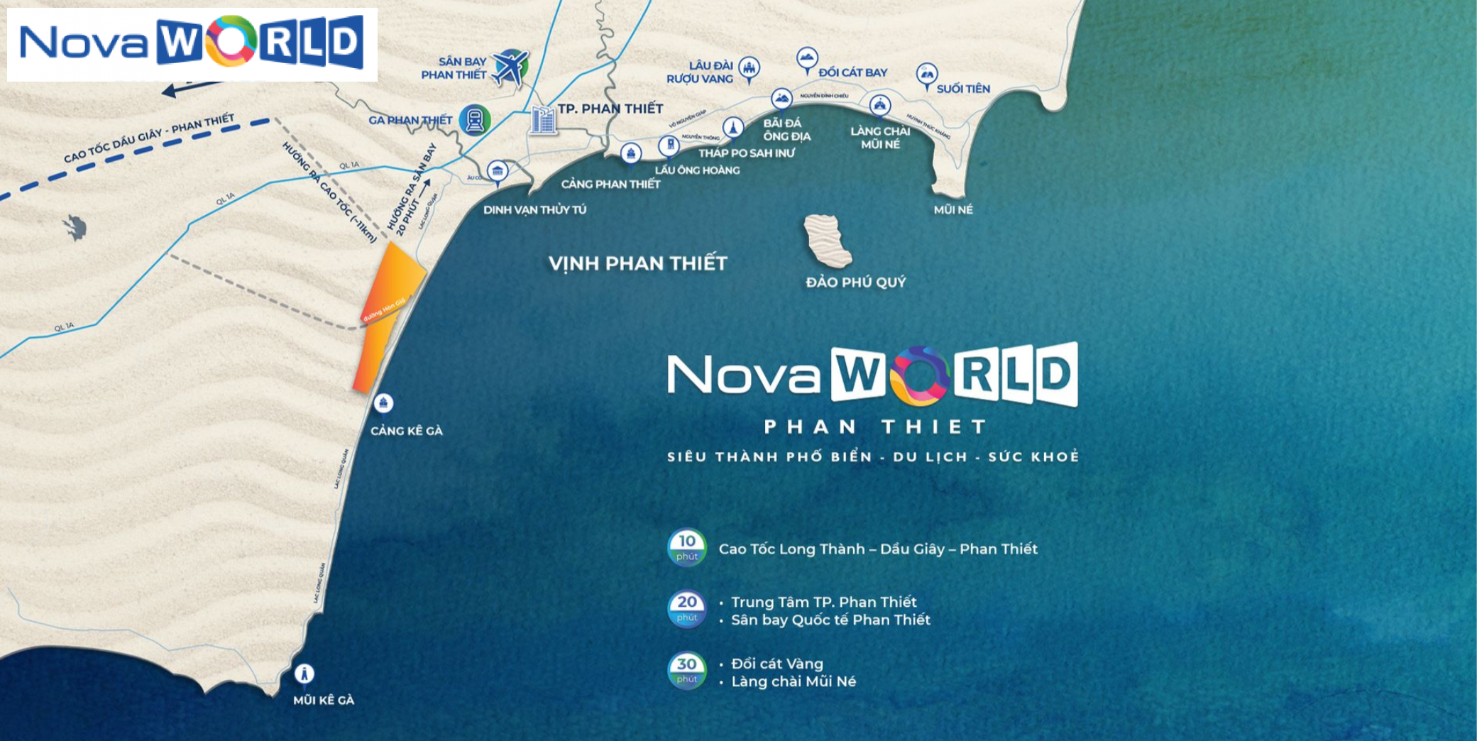 Vị trí dự án Novaworld Phan Thiết